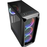 Sharkoon TK5M RGB ATX Desktop Nero, Chassis Tower Nero, Desktop, PC, Nero, ATX, micro ATX, Mini-ITX, Metallo, Plastica, Vetro temperato, Multi