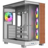 Thermaltake CA-11E-00M6WN-WS, Chassis Tower bianco/legno