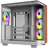 Thermaltake CA-11E-00M6WN-WS, Chassis Tower bianco/legno