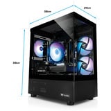 Thermaltake PC-000121-DE, PC Gaming Nero/trasparente