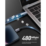 UGREEN 60759 cavo per cellulare Nero, Argento 1 m USB C Lightning 1 m, USB C, Lightning, Nero, Argento, Maschio, Maschio