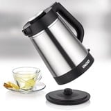 Unold 18715 bollitore elettrico 1,5 L 1800 W Nero, Acciaio inox accaio/Nero, 1,5 L, 1800 W, Nero, Acciaio inox, Plastica, Acciaio inox, Indicatore del livello dell'acqua, Senza filo