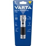 VARTA Brite Essential F10, Torcia elettrica argento/Nero