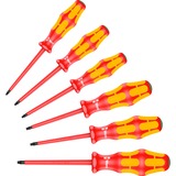 Wera 167 i/6 Set di cacciaviti Kraftform Plus Serie 100, VDE, Cacciavite rosso/Giallo