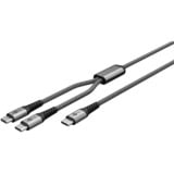 goobay 75739, Cavo Nero/grigio