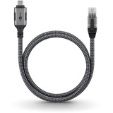 goobay Cavo Ethernet USB-C 3.2 Gen2 connettore > connettore RJ-45, Scheda di rete Nero/Argento