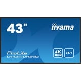 iiyama LH4341UHS-B2, Public Display nero lucido