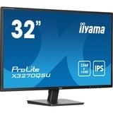 iiyama ProLite X3270QSU-B1 Monitor PC 80 cm (31.5") 2560 x 1440 Pixel Wide Quad HD LED Nero, Monitor LED Nero (opaco), 80 cm (31.5"), 2560 x 1440 Pixel, Wide Quad HD, LED, 3 ms, Nero