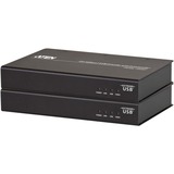 ATEN Extender KVM DVI HDBaseT con ExtremeUSB® (1920 x 1200 a 100m) Nero, Trasmettitore e ricevitore, Cablato, 100 m, Cat5e, 1920 x 1200 Pixel, Collegamento, Potenza, USB, Video