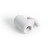 Alphacool Rubinetto a sfera Eiszapfen 2 x G1/4 filettatura interna, Pezzo di Gallo bianco