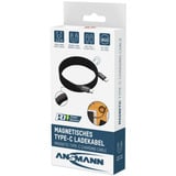 Ansmann Cavo di ricarica USB Tipo-C magnetico Nero