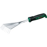 Bosch Scopa a ventaglio da giardino in acciaio inox, Rastrello a mano verde/Nero