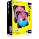 Corsair iCUE LINK RX140 RGB Dual, Ventola Nero