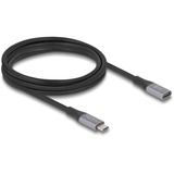 DeLOCK 81202, Cavo di prolunga Nero/grigio