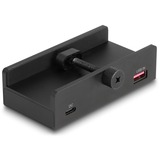 DeLOCK Hub USB esterno 5 Gbps con 2 x USB Tipo-A, 1 x USB Tipo-C™ e slot SD + Micro SD con vite di bloccaggio Nero