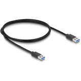 DeLOCK Hub USB esterno 5 Gbps con 2 x USB Tipo-A, 1 x USB Tipo-C™ e slot SD + Micro SD con vite di bloccaggio Nero