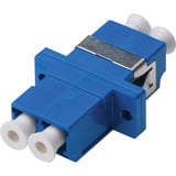 Digitus Accoppiatore fibra ottica, duplex, presa LC > LC, modalità singola OS2, Frizione blu