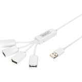 Digitus DA-70216, Hub USB bianco