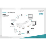 Digitus DA-70216, Hub USB bianco