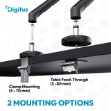 Digitus DA-90469, Base per monitor Nero