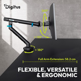 Digitus DA-90469, Base per monitor Nero