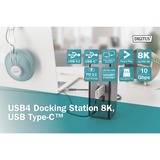 Digitus Digitus USB4 Dockingstation 8K, USB Type-C grigio/Nero