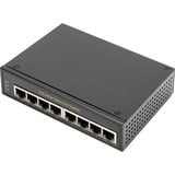 Digitus Rete Ethernet Gigabit 8 porte, Interruttore Nero