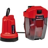 EINHELL GE-SP 18 LL Li (1x4,0Ah) 0,8 bar 4500 l/h rosso/Nero, 0Ah), Batteria, 0,8 bar, 4500 l/h, IPX8, Nero, Rosso