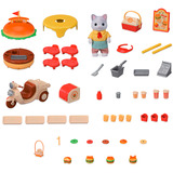 EPOCH Sylvanian Families - Chiosco mobile di hamburger con figura, Giochi di costruzione 