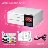 Epson EcoTank ET-8500, Stampante multifunzione grigio/Nero, Ad inchiostro, Stampa a colori, 5760 x 1440 DPI, A4, Stampa diretta, Bianco