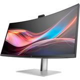 HP Series 7 Pro Monitor serie 7 Pro WQHD per videoconferenze da 34'' - 734pm, Monitor LED Nero/Argento, 86,4 cm (34"), 3440 x 1440 Pixel, Wide Quad HD, LCD, 5 ms, Nero, Argento