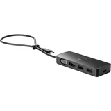 HP USB-C Travel Hub G2 Nero, Cablato, USB 3.2 Gen 1 (3.1 Gen 1) Type-C, Nero, Cina, Windows 10, 107 mm