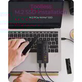 ICY BOX IB-DK4072M-CU31 USB 3.2 Gen 2 (3.1 Gen 1) Type-C Nero, Docking station SSD, SATA, M.2, USB 3.2 Gen 2 (3.1 Gen 1) Type-C, 1000 Mbit/s, Nero