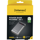 Intenso PD20000 Power Delivery Polimeri di litio (LiPo) 20000 mAh Antracite, Powerbank  grigio, 20000 mAh, Polimeri di litio (LiPo), Quick Charge 3.0, Antracite