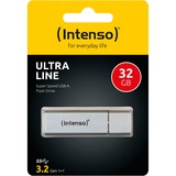 Intenso Ultra Line unità flash USB 32 GB USB tipo A 3.2 Gen 1 (3.1 Gen 1) Argento argento, 32 GB, USB tipo A, 3.2 Gen 1 (3.1 Gen 1), 70 MB/s, Cuffia, Argento