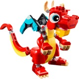 LEGO Creator 31145 3in1 Drago Rosso, Giochi per Bambini di 6+ Anni, Action Figure Ricostruibile in Pesce e Fenice Giocattolo, Giochi di costruzione Giochi per Bambini di 6+ Anni, Action Figure Ricostruibile in Pesce e Fenice Giocattolo, Set da costruzione, 6 anno/i, Plastica, 149 pz, 185 g