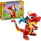 LEGO Creator Drago rosso, Giochi di costruzione Set da costruzione, 6 anno/i, Plastica, 149 pz, 185 g
