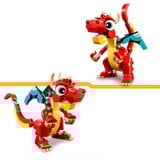 LEGO Creator Drago rosso, Giochi di costruzione Set da costruzione, 6 anno/i, Plastica, 149 pz, 185 g