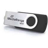 MediaRange MR1951, Chiavetta USB Nero/Argento