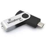 MediaRange USB Type-C 16 GB, Chiavetta USB Nero/Argento