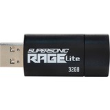 Patriot Supersonic Rage Lite unità flash USB 32 GB USB tipo A 3.2 Gen 1 (3.1 Gen 1) Nero, Blu, Chiavetta USB Nero/Blu, 32 GB, USB tipo A, 3.2 Gen 1 (3.1 Gen 1), 180 MB/s, Lamina di scorrimento, Nero, Blu