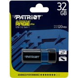 Patriot Supersonic Rage Lite unità flash USB 32 GB USB tipo A 3.2 Gen 1 (3.1 Gen 1) Nero, Blu, Chiavetta USB Nero/Blu, 32 GB, USB tipo A, 3.2 Gen 1 (3.1 Gen 1), 180 MB/s, Lamina di scorrimento, Nero, Blu