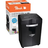 Peach PS500-80 distruggi documenti Triturazione incrociata 58 dB Nero Nero/Argento, Triturazione incrociata, 27 L, 450 fogli, 58 dB, 18 fogli, 120 min