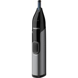 Philips 3000 series Rifinitore Taglia Peli Naso e Orecchie NT3650/16, Tagliapeli Naso ed Orecchie grigio/Nero, Grigio, Acciaio inox, Batteria, Stilo AA, Alcalino