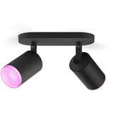 Philips Hue White & Color Ambiance Fugato Spot Doppio, Lampada Nero