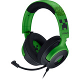 Razer Kraken V4 X - Minecraft Edition, Cuffia da gioco Nero/Verde