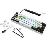 Sharkoon SGK50 S4 tastiera USB QWERTY Inglese US Bianco bianco/Nero, 60%, USB, QWERTY, LED RGB, Bianco