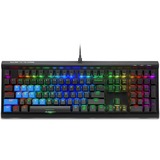 Sharkoon SKILLER SGK60 tastiera USB QWERTY Inglese US Nero Nero, Full-size (100%), USB, Interruttore a chiave meccanica, QWERTY, LED RGB, Nero