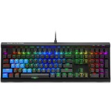Sharkoon SKILLER SGK60 tastiera USB QWERTY Inglese US Nero, Tastiera da gioco Nero, Full-size (100%), USB, Interruttore a chiave meccanica, QWERTY, LED RGB, Nero