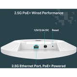 TP-Link Festa F76 Bianco Supporto Power over Ethernet (PoE), Punto di accesso 2.4 GHz, 5 GHz, 6 GHz, WPA-Enterprise, WPA-Personal, WPA2-Enterprise, WPA2-Personal, WPA3-Enterprise, WPA3-Personal, 2500 Mbit/s